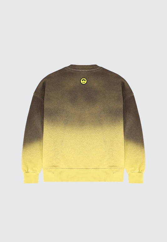 FELPA SFUMATA VERDE/GIALLO CON LOGO NERO BARROW - Angel Luxury