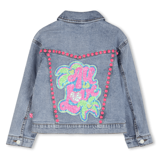 GIACCA IN DENIM CON STAMPA SUL RETRO BILLIEBLUSH - Angel Luxury