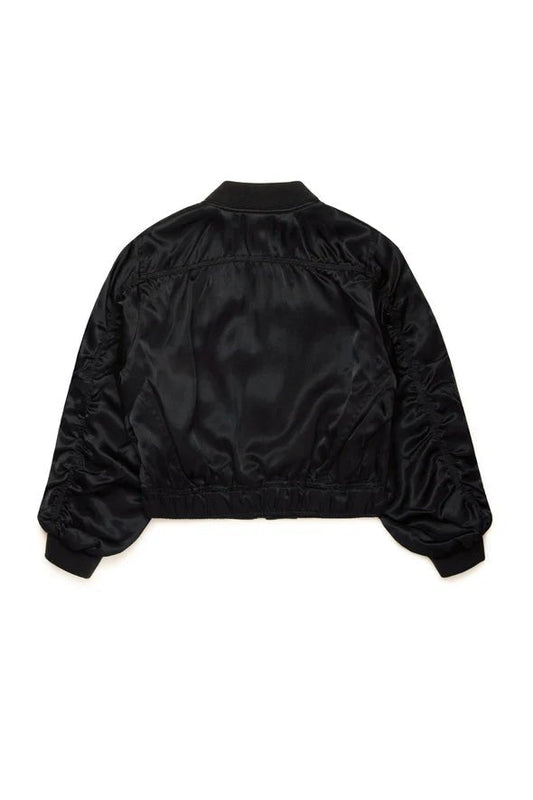 GIACCA NERA BOMBER IN RASO CON TASCHE DIESEL - Angel Luxury