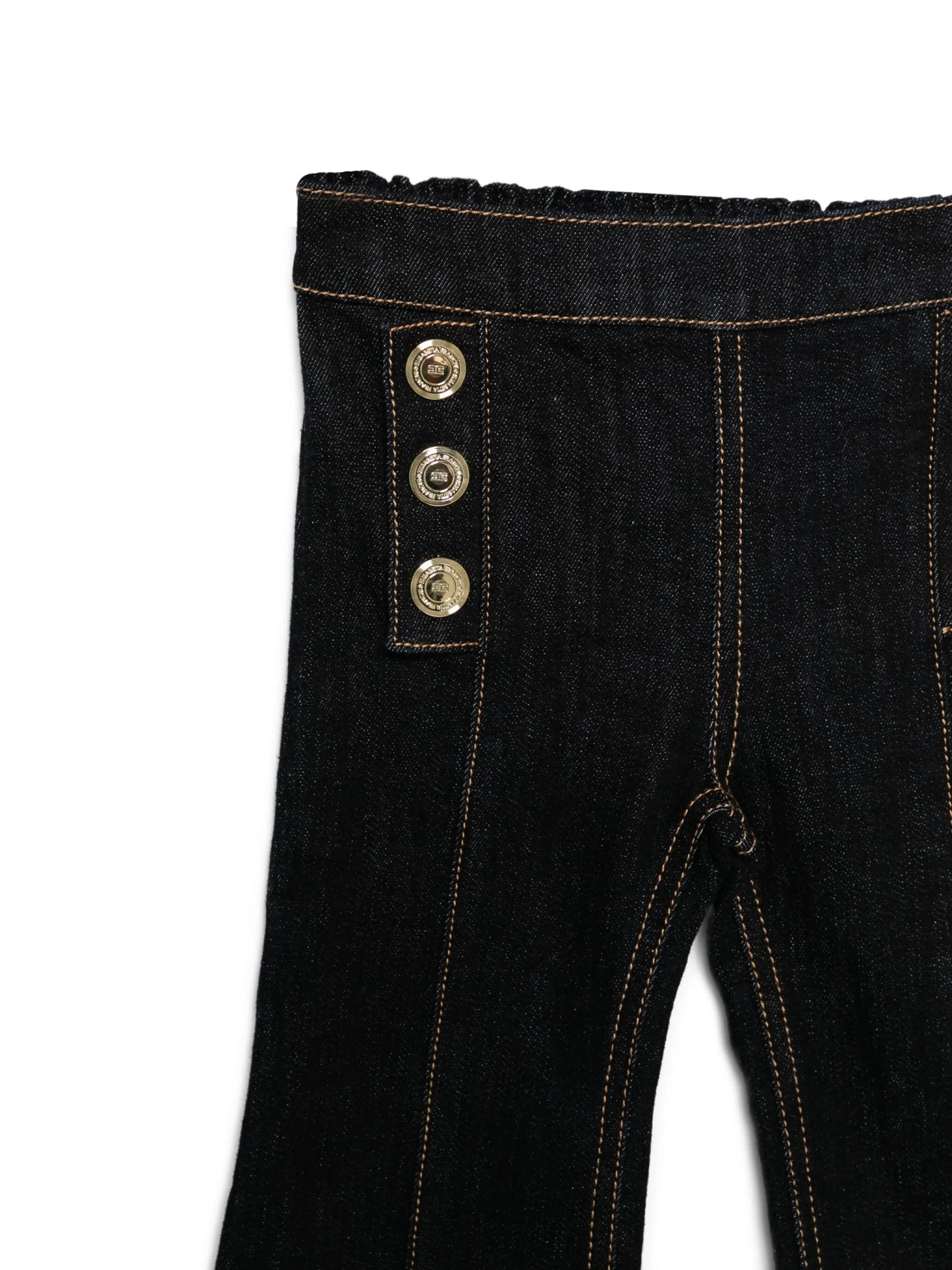 JEANS BLU SCURO CON BOTTONI ORO ELISABETTA FRANCHI - Angel Luxury