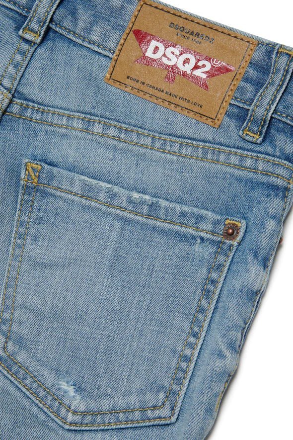 JEANS BOYFRIEND CHIARO CON ROTTURE - BOSTON DSQUARED2 - Angel Luxury