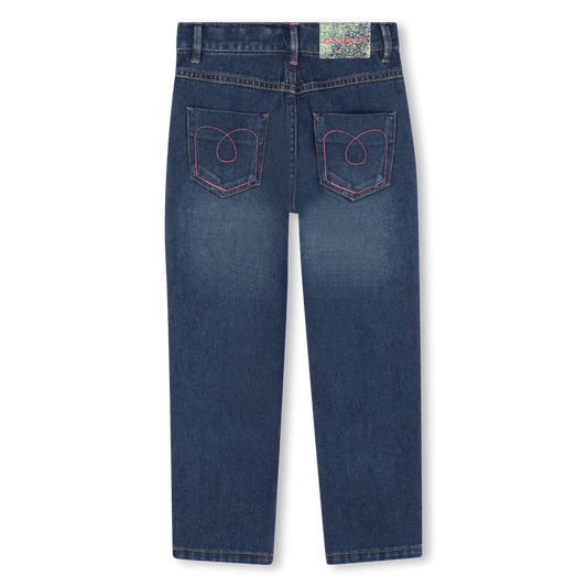 JEANS IN DENIM BLU SCURO CON STAMPE BILLIEBLUSH - Angel Luxury