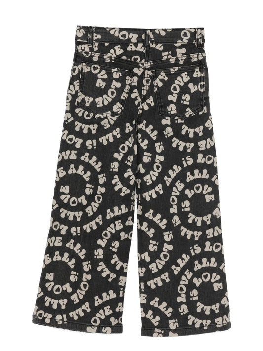 JEANS IN DENIM NERO LOGATO LOVE STELLA MCCARTNEY - Angel Luxury