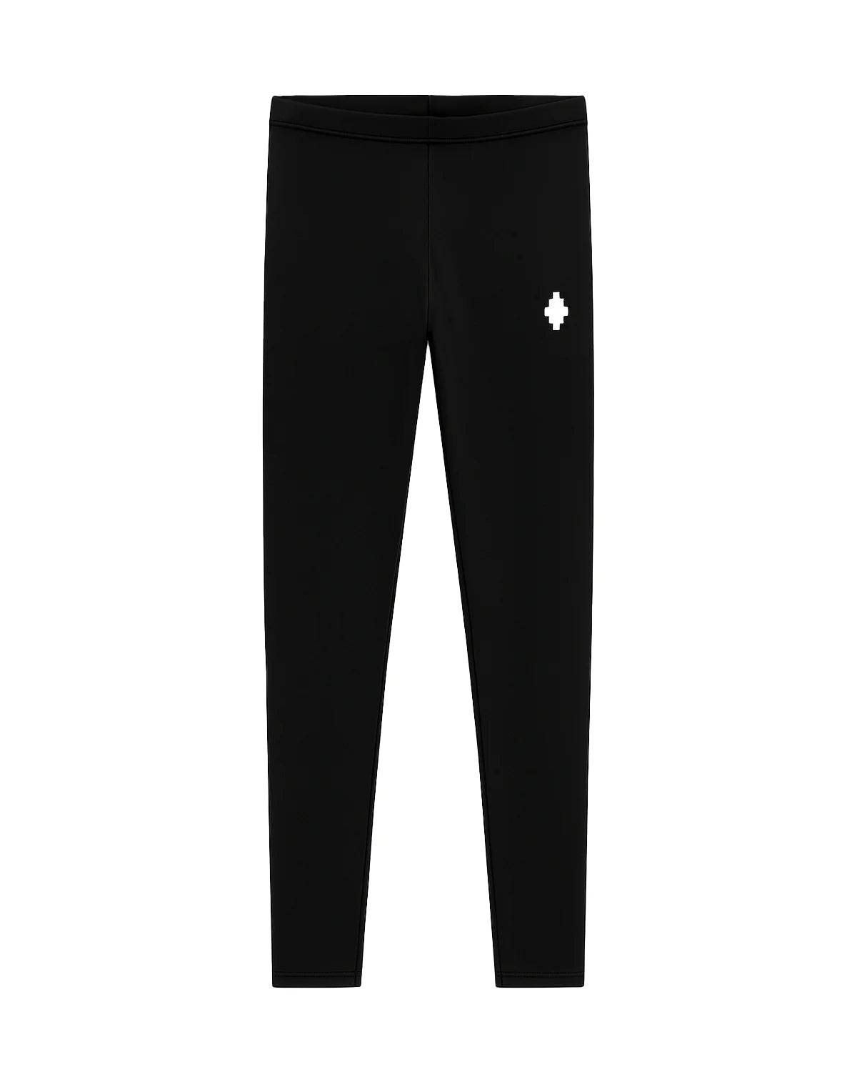 LEGGINS NERO CON LOGO BIANCO MARCELO BURLON - Angel Luxury