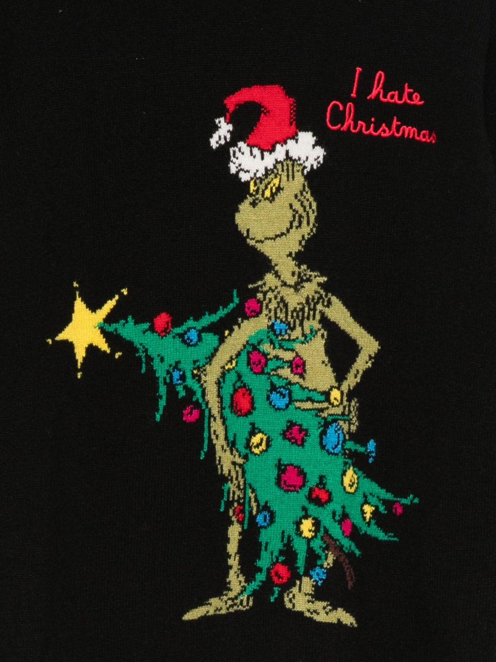 MAGLIONE BLU CON GRINCH NATALIZIO MC2 SAINT BARTH - Angel Luxury