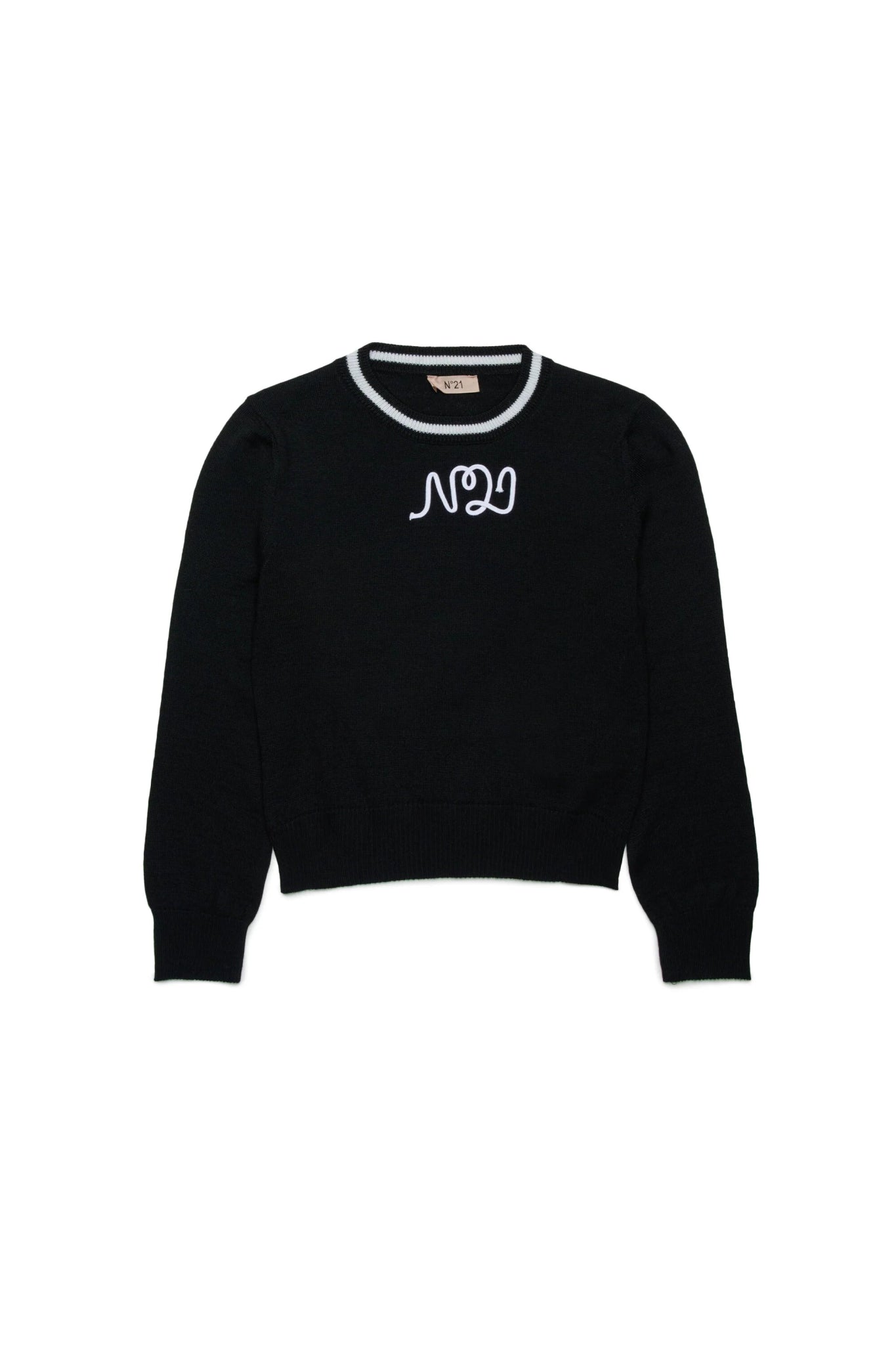 MAGLIONE NERO CON LOGO N21 - Angel Luxury