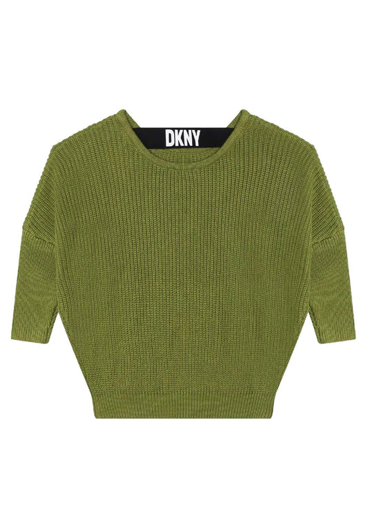 MAGLIONE VERDE OLIVA DKNY - Angel Luxury