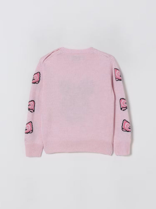 MAGLIONE ROSA CON MINNIE E FIOCCO IN VELLUTO ROSA MC2 SAINT BARTH