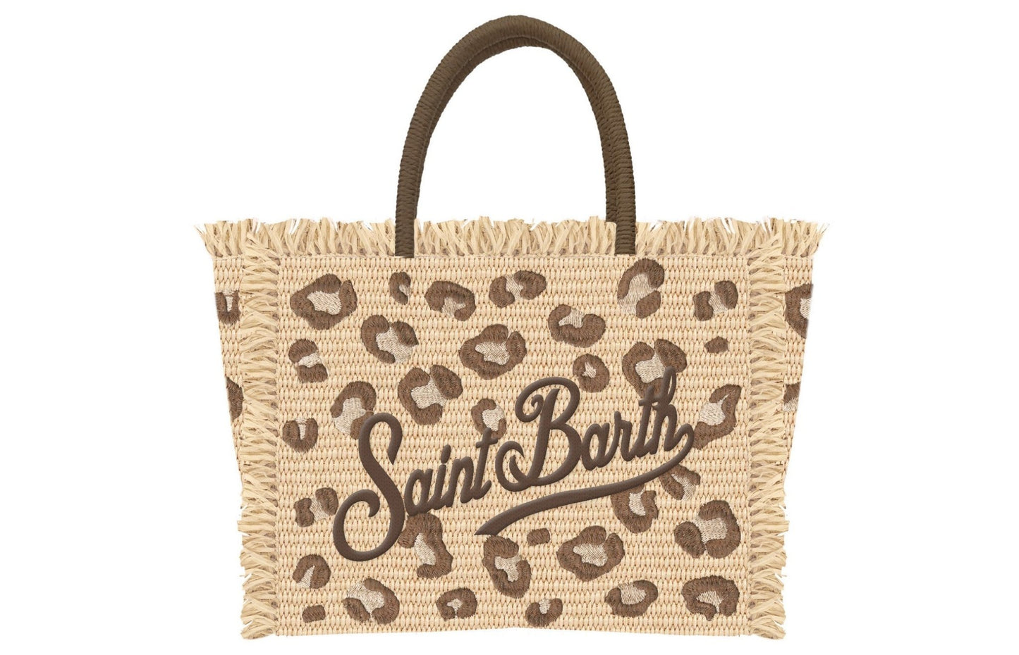 MINI BAG MC2 SAINT BARTH IN PAGLIA CON EFFETTO LEOPARDATO - Angel Luxury