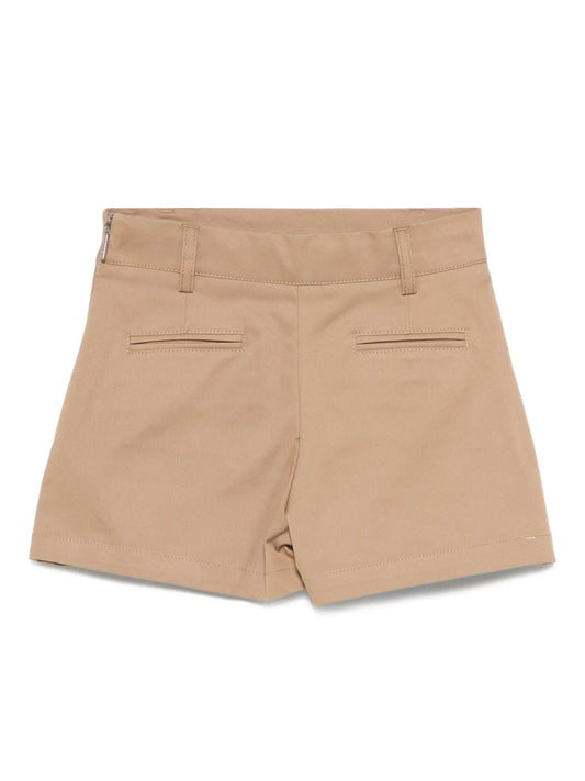 PANTAGONNA BEIGE CON LOGO ROSSO MSGM - Angel Luxury