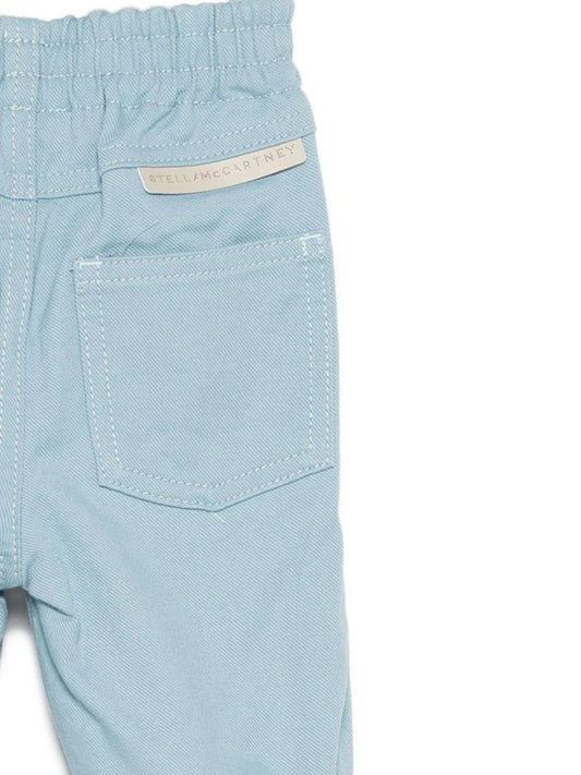 PANTALONE AZZURRO CON ELASTICO IN VITA STELLA MCCARTNEY - Angel Luxury