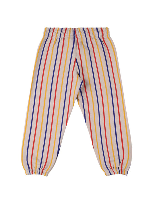PANTALONE GRIGIO A RIGHE BLU - GIALLO E ROSSO MINI RODINI - Angel Luxury
