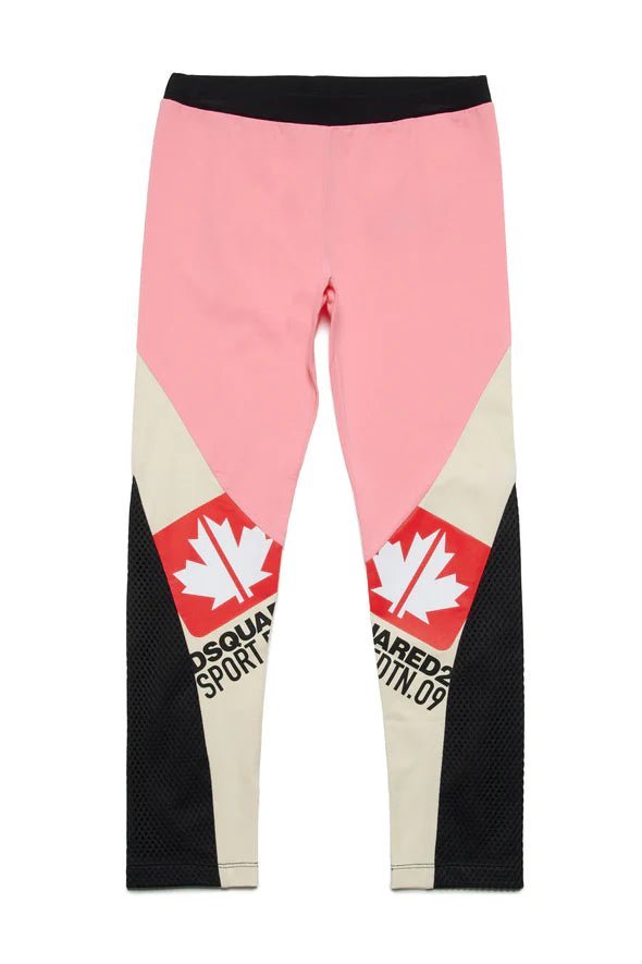 PANTALONE LEGGINGS MUTI - LAYER CON LOGO DSQUARED2 - Angel Luxury