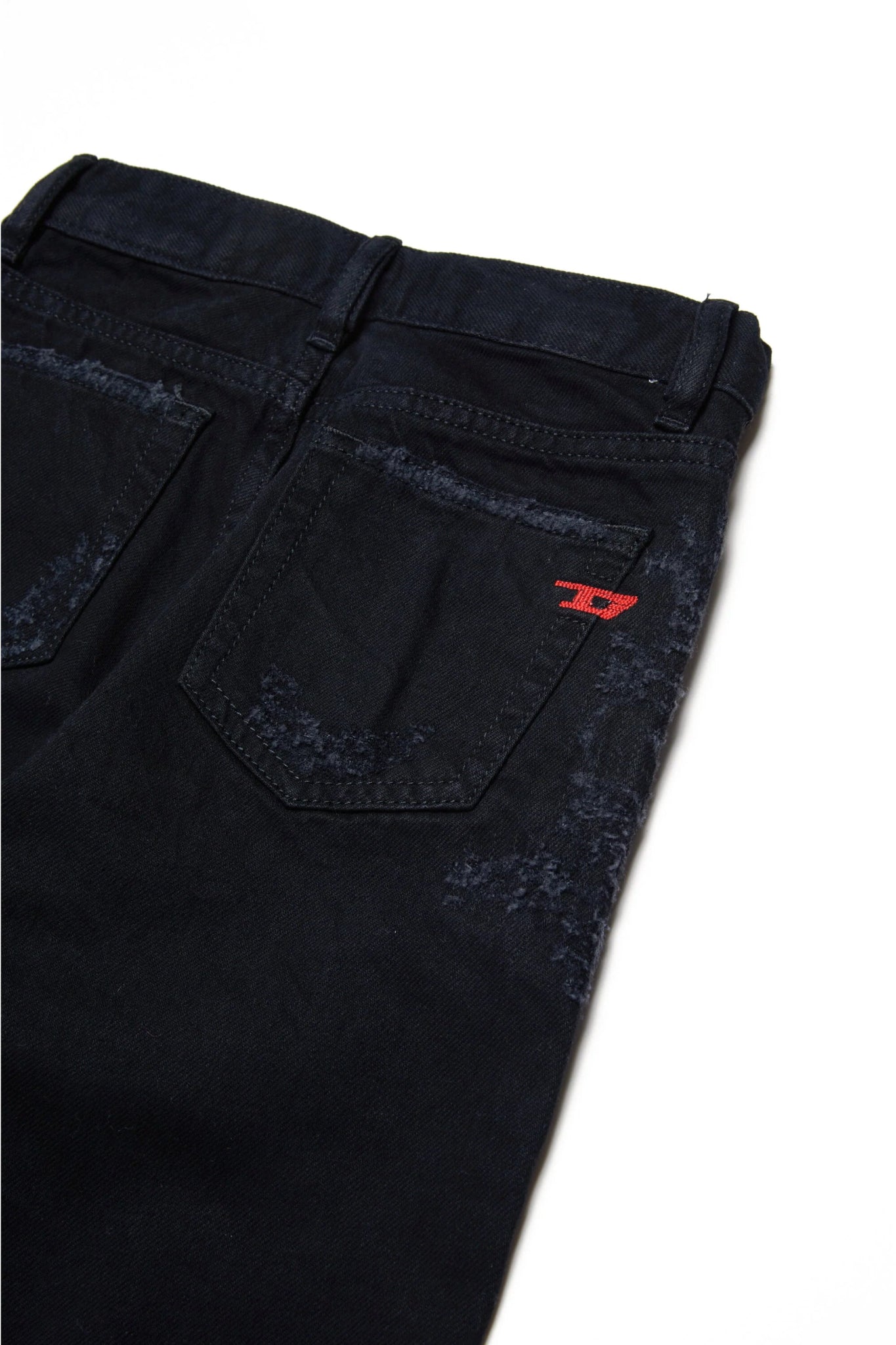 PANTALONE NERO CON LOGO DIESEL ROSSO - Angel Luxury