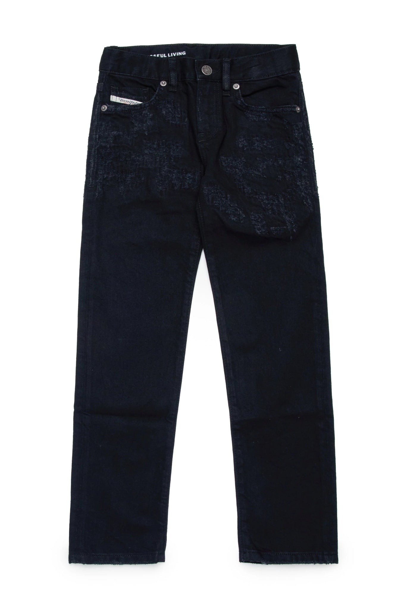 PANTALONE NERO CON LOGO DIESEL ROSSO - Angel Luxury