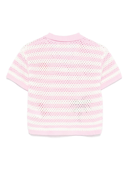 POLO AD UNCINETTO CON RICAMI MARE ROSA/BANCO MC2 SAINT BARTH - Angel Luxury