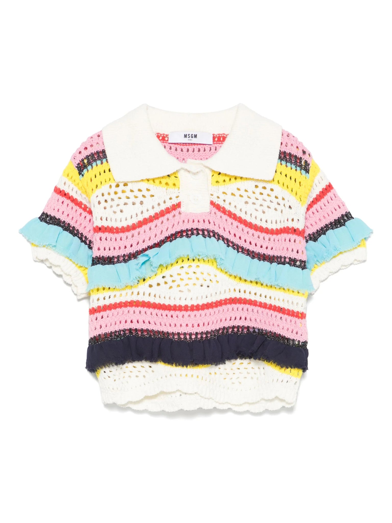 POLO TRAFORATA MULTICOLOR MSGM - Angel Luxury