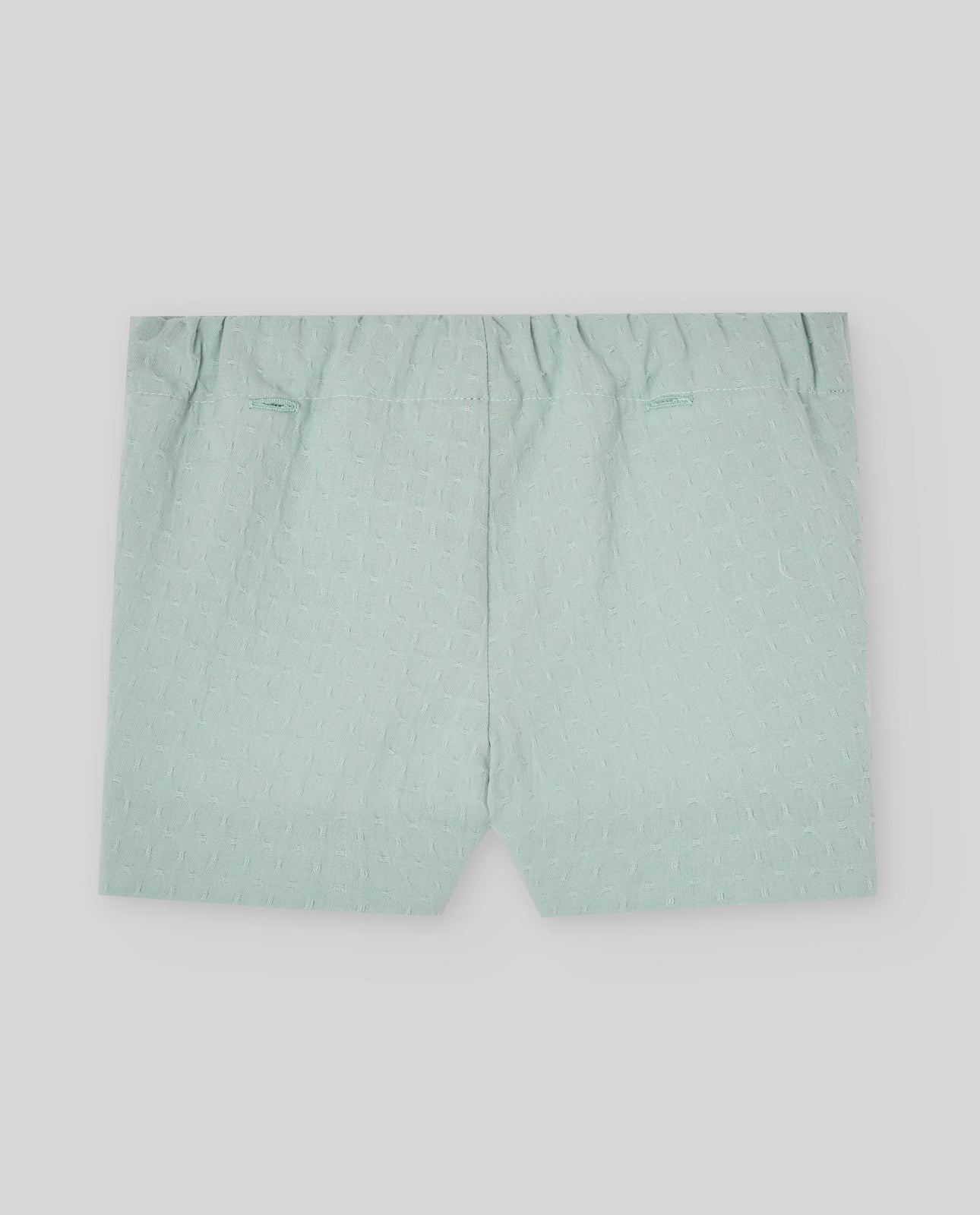 SET CAMICIA BIANCA + BERMUDA VERDE NEONATO PAZ RODRIGUEZ - Angel Luxury
