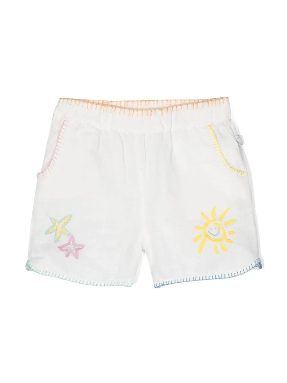 SHORTS BIANCO CON RICAMO STELLA MCCARTNEY - Angel Luxury