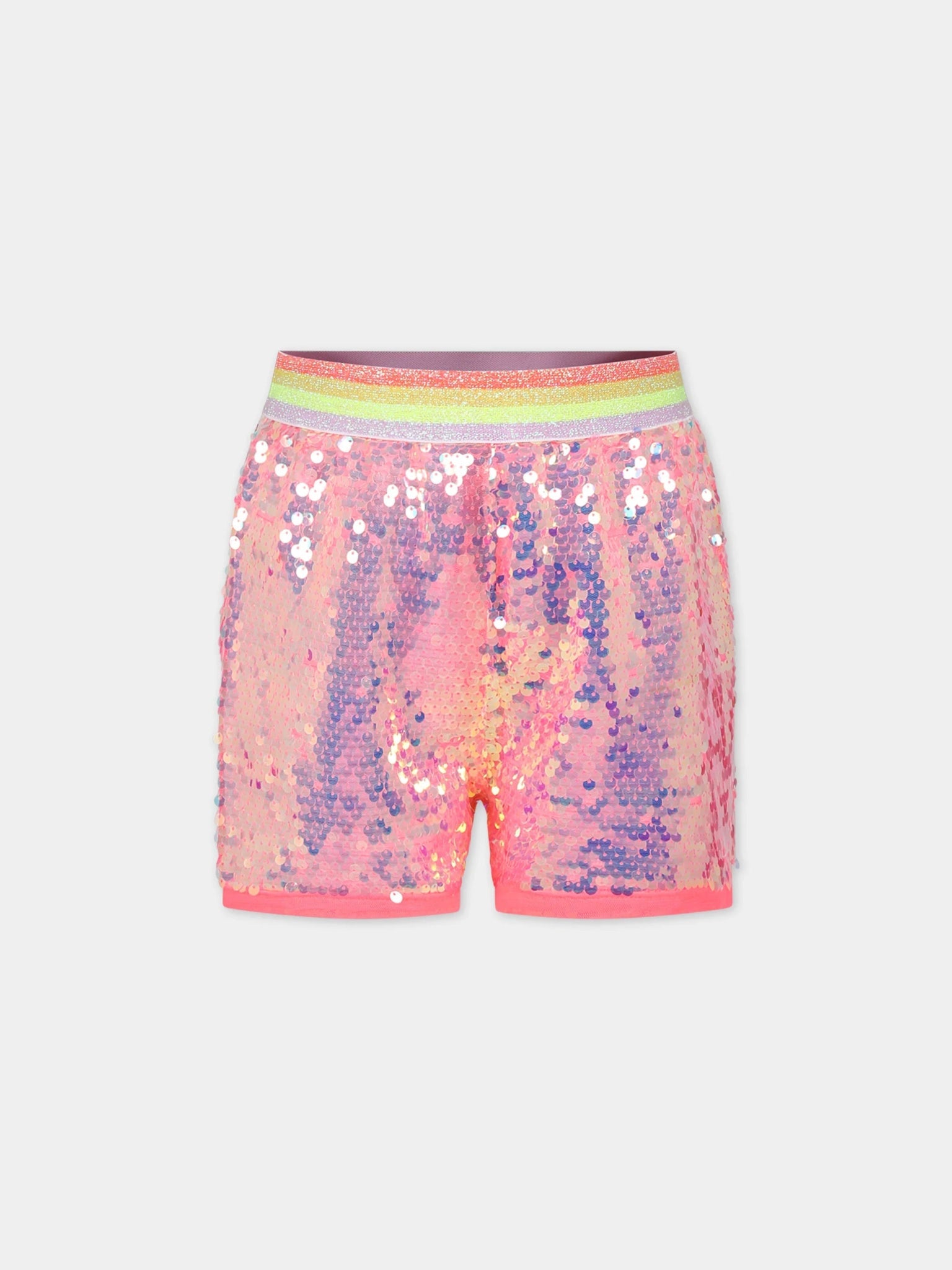 SHORTS CASUAL ROSA PER BAMBINA CON PAIETTES BILLIEBLUSH - Angel Luxury