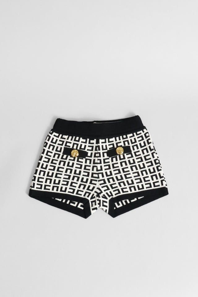 Shorts Elisabetta Franchi labirinto nero - Angel Luxury