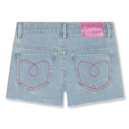 SHORTS IN DENIM GELATO PINK - Angel Luxury