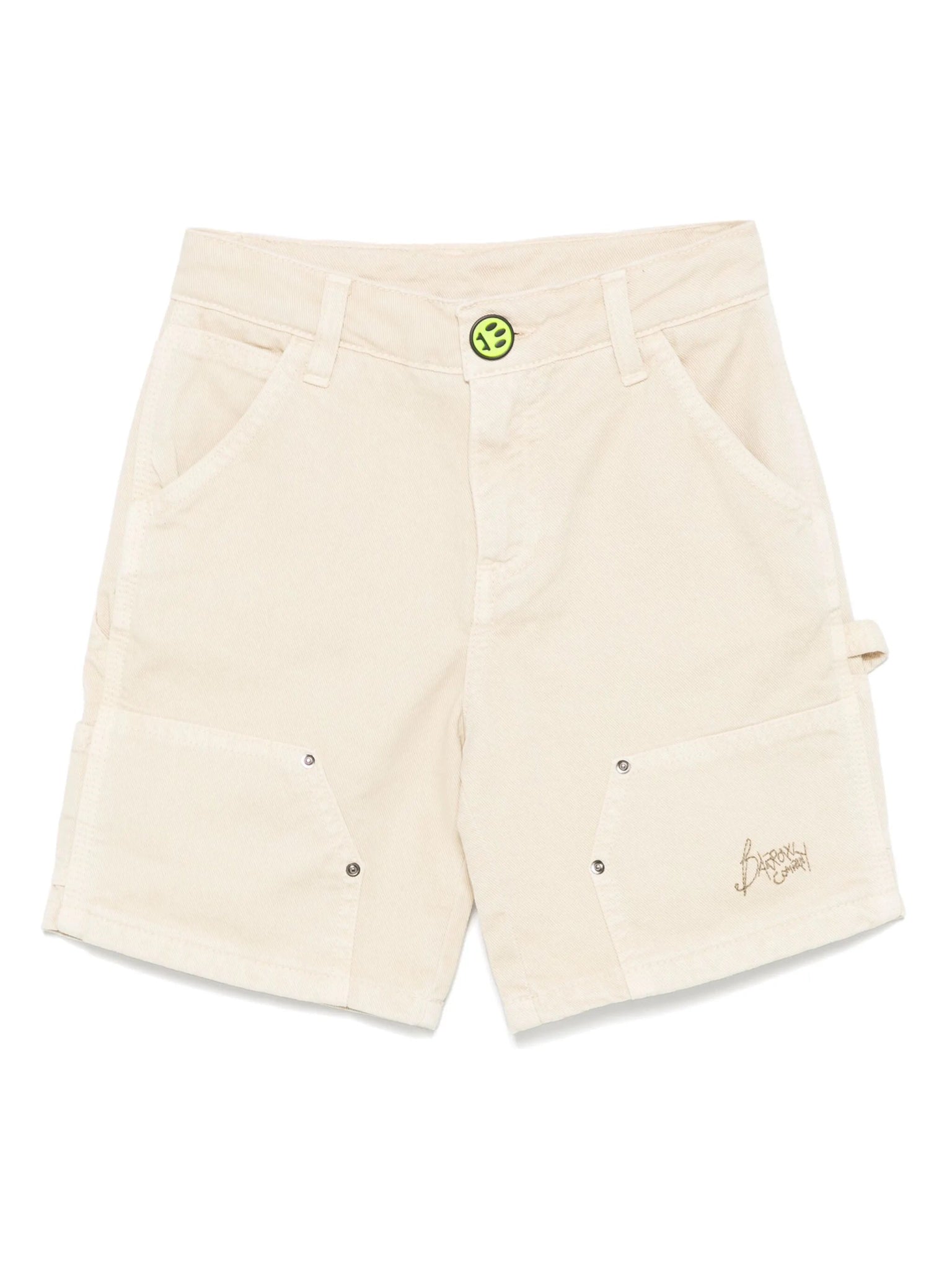 SHORTS IN DENIM SABBIA CON LOGO BARROW - Angel Luxury
