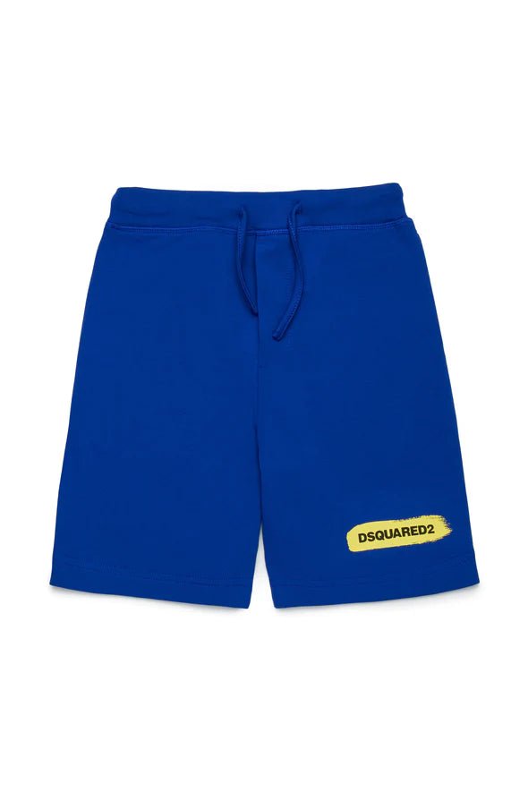 SHORTS IN FELPA CON GRAFICA PENNELLATA DSQUARED2 - Angel Luxury