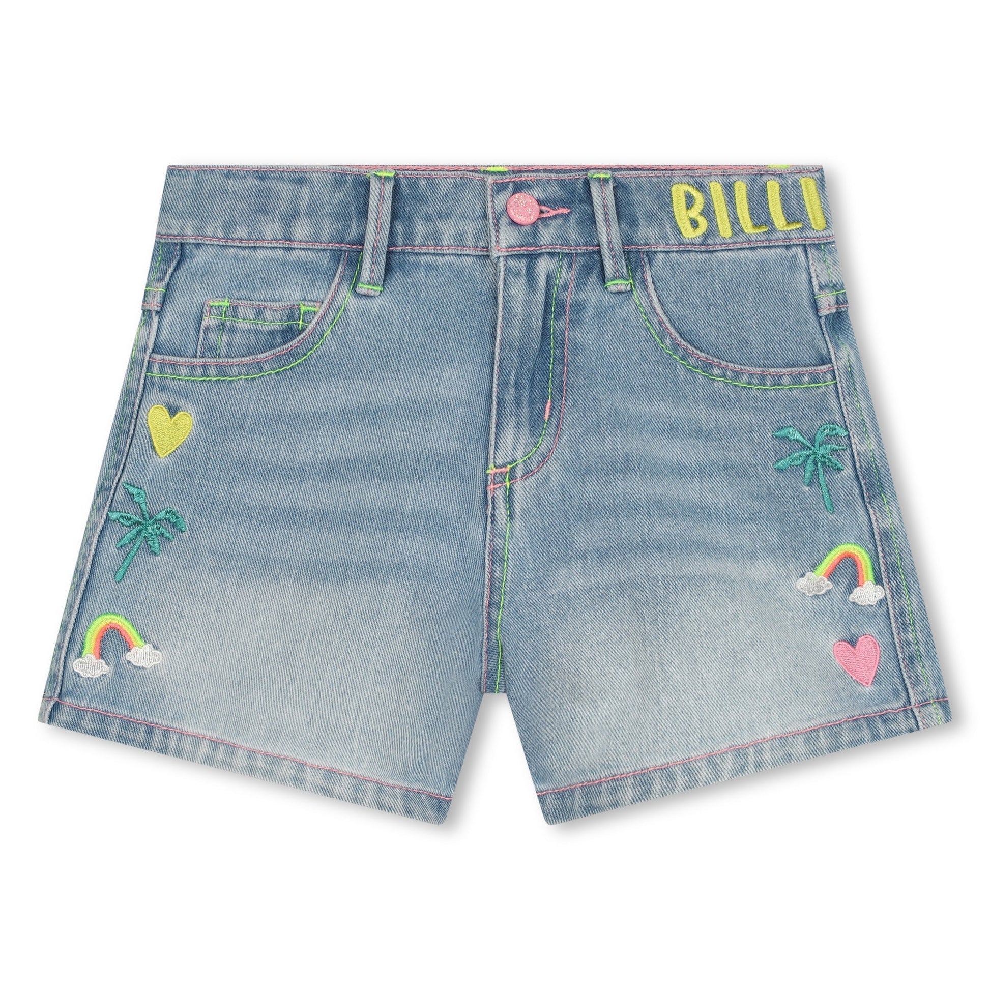 SHORTS JEANS COTONE RICAMATO BILLIEBLUSH - Angel Luxury
