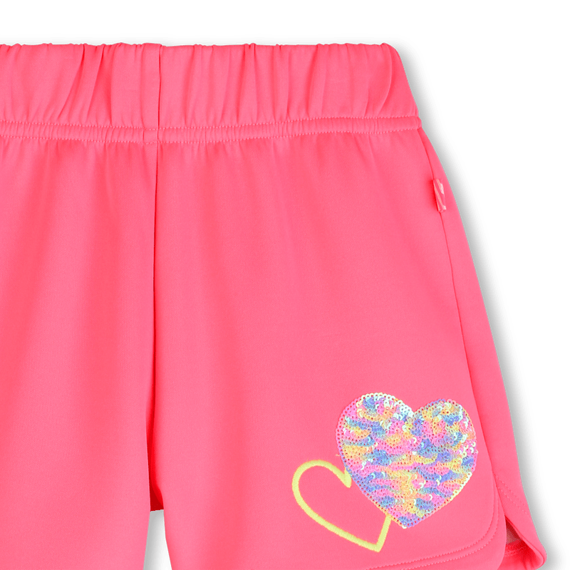 SHORTS ROSA CON CUORE IN PAILLETTES BILLIEBLUSH - Angel Luxury