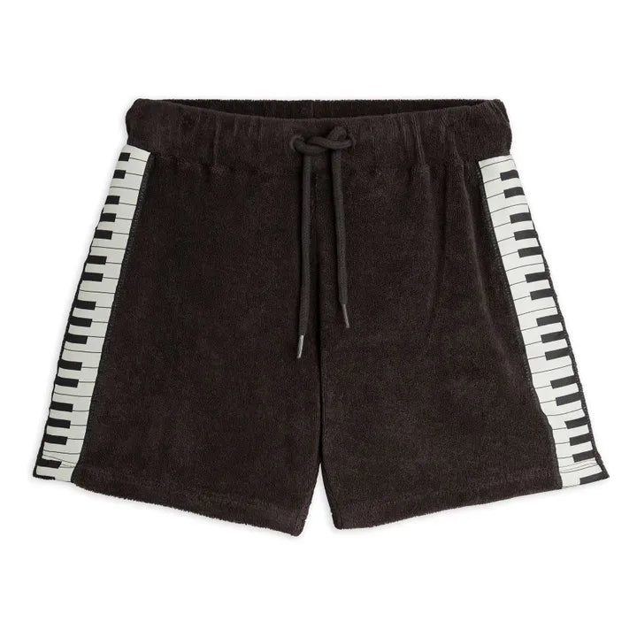 SHORTS SPUGNA GRIGIO CON PIANOFORTE MINI RODINI - Angel Luxury