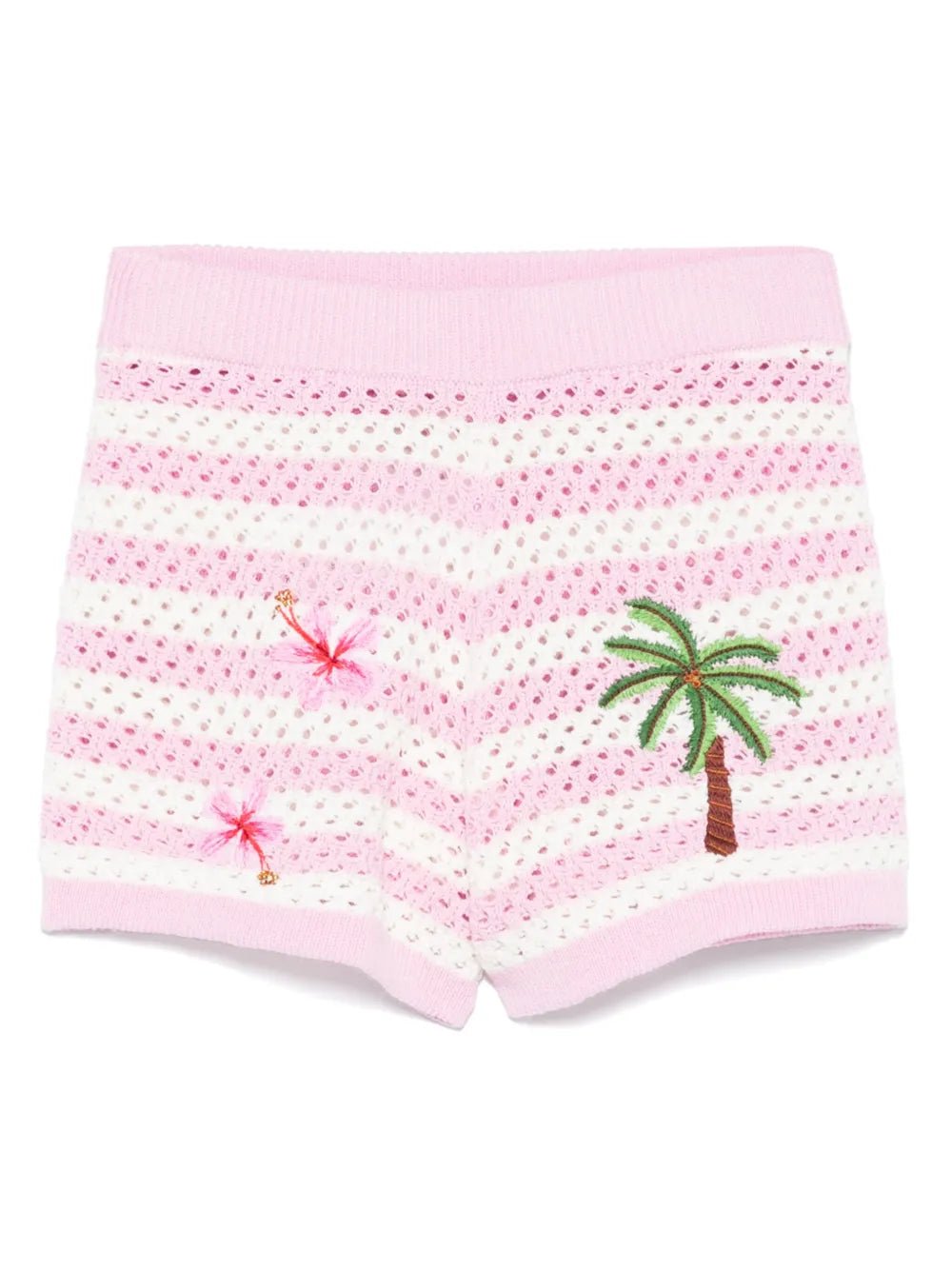 SHORTS UNCINETTO ROSA BIANCO CON PALME MC2 SAINT BARTH - Angel Luxury