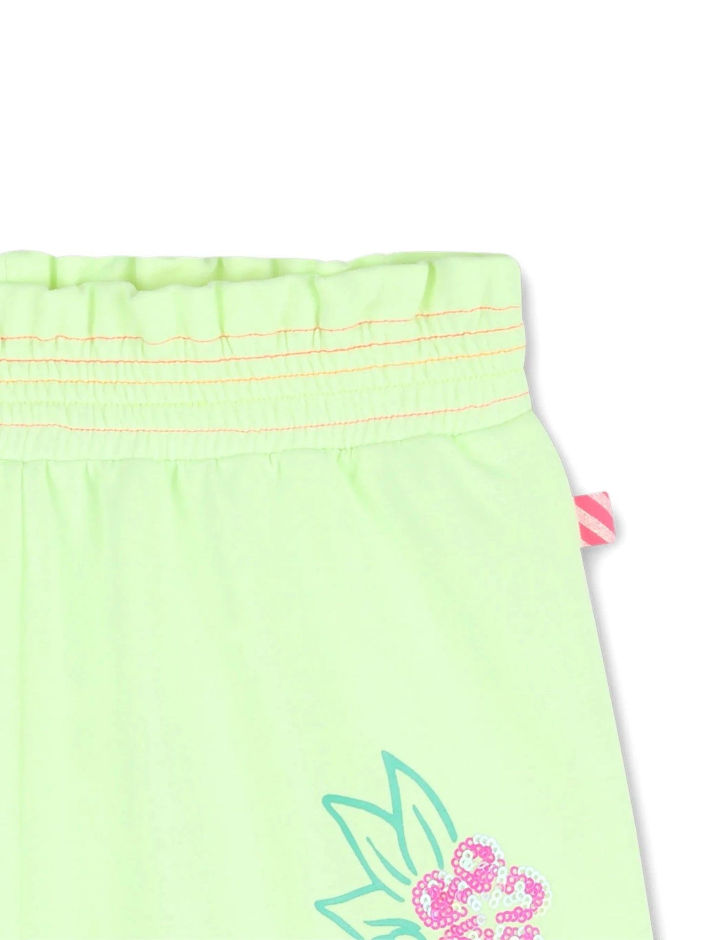 SHORTS VERDE FLUO CON STAMPA BILLIEBLUSH - Angel Luxury
