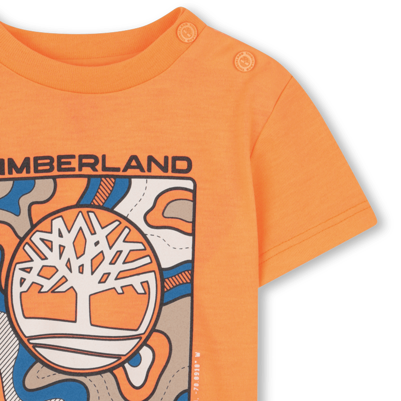 T - SHIRT ARANCIONE CON LOGO A STAMPA TIMBERLAND - Angel Luxury