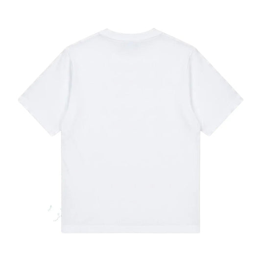 T - SHIRT BIANCA CON LOGO GIALLO E ROSSO DSQ2 - Angel Luxury