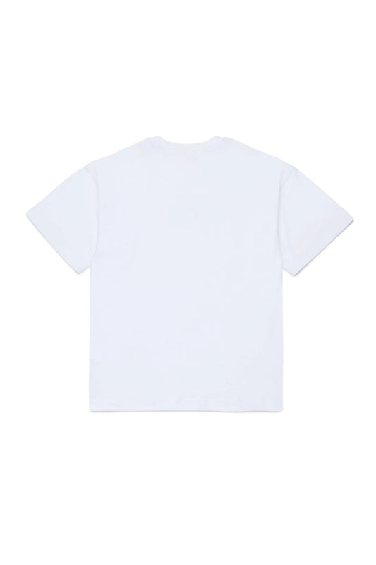 T - SHIRT BIANCA CON LOGO IN DENIM DIESEL - Angel Luxury
