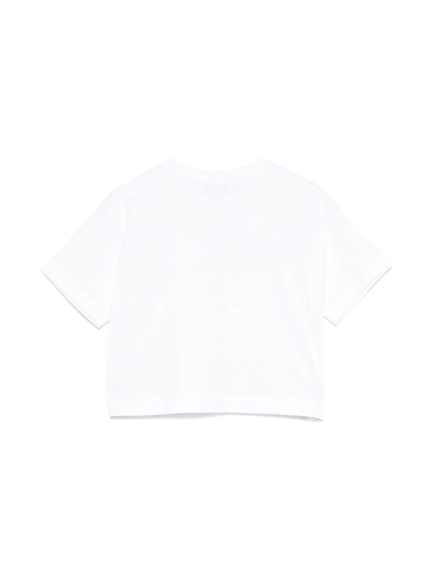 T - SHIRT BIANCA CON LOGO IN PERLINE MSGM - Angel Luxury