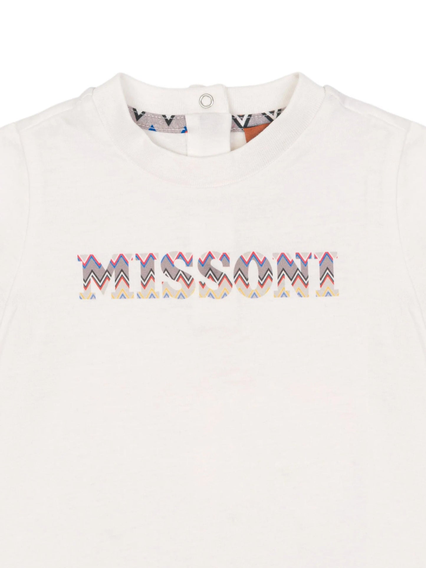 T - SHIRT BIANCA CON LOGO MULTICOLORE MISSONI - Angel Luxury