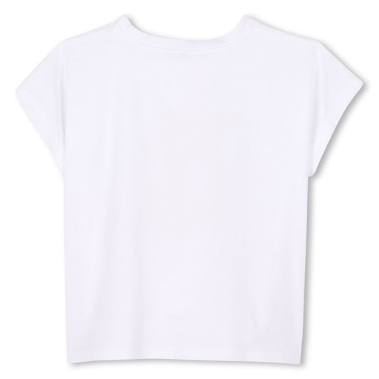 T - SHIRT BIANCA CON LOGO ORO DKNY - Angel Luxury