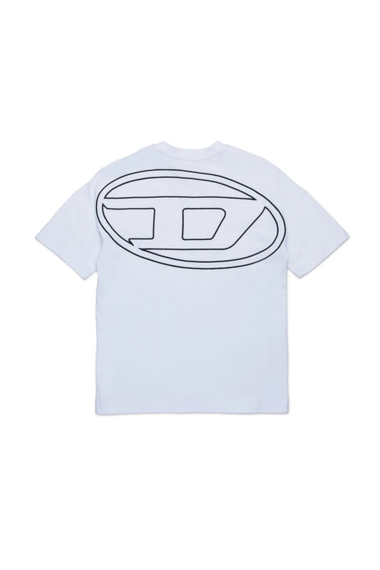 T - SHIRT BIANCA CON LOGO OVAL D DIESEL - Angel Luxury