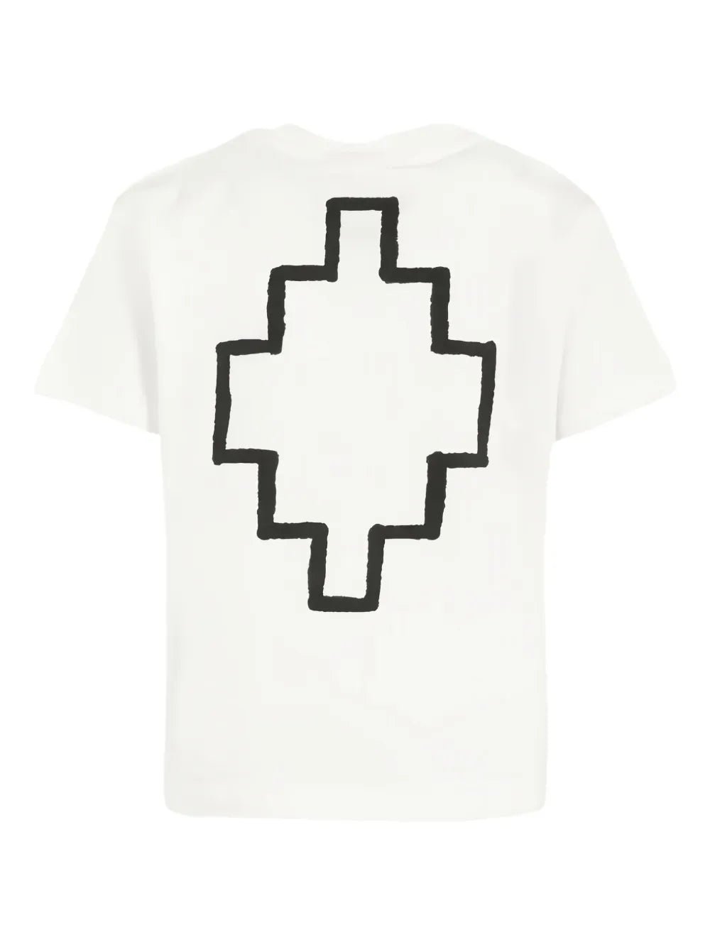 T - SHIRT BIANCA CON LOGO SUL DAVANTI NERO MARCELO BURLON - Angel Luxury