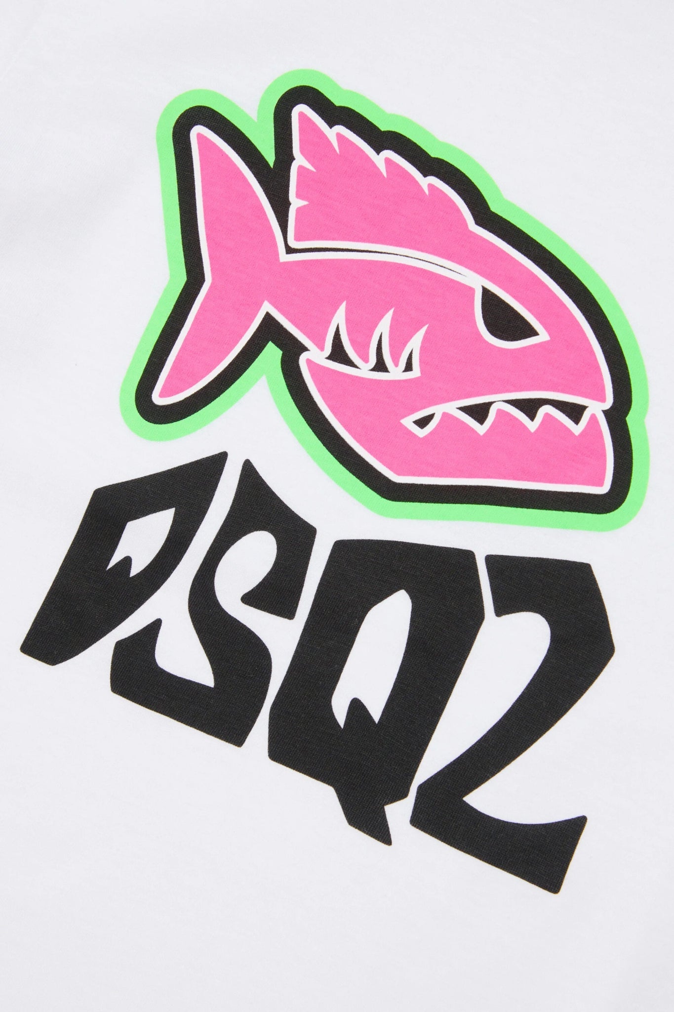 T-SHIRT BIANCA CON PIRANHA DSQUARED2 - Angel Luxury