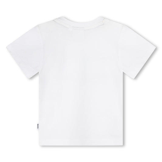 T - SHIRT BIANCA CON SCRITTA BOSS - Angel Luxury