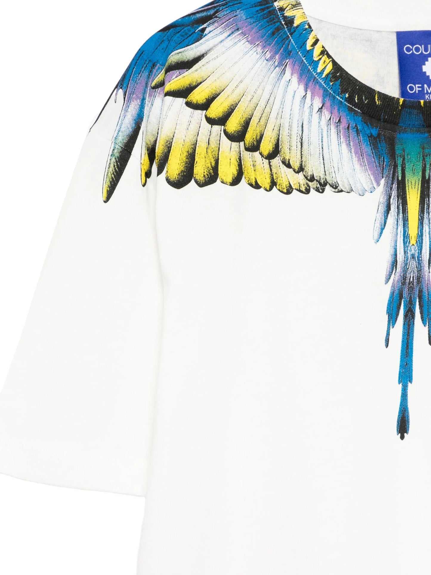 T - SHIRT BIANCA CON STAMPA ALI MULTICOLOR MARCELO BURLON - Angel Luxury