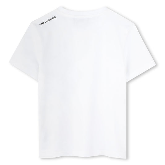 T - SHIRT BIANCA CON TASCHINO NERO KARL LAGERFELD - Angel Luxury