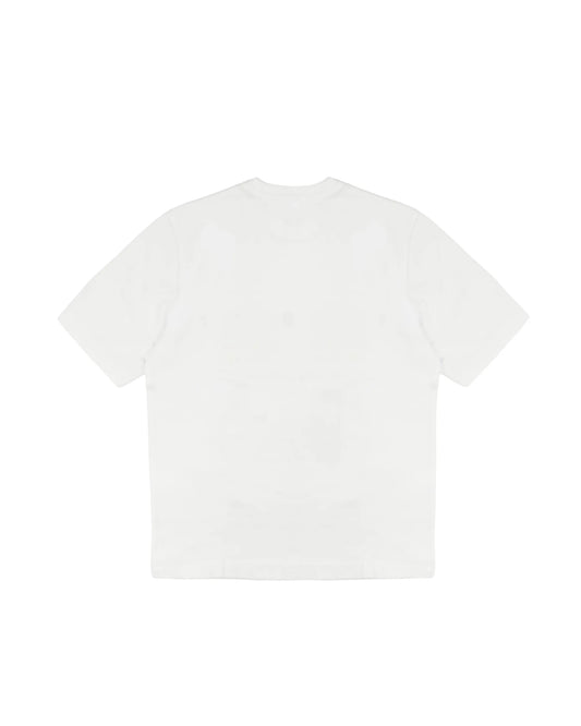 T - SHIRT BIANCA CON TASCHINO SUL DAVANTI E LOGO ROSSO E BLU DSQUARED2 - Angel Luxury