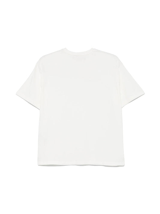 T - SHIRT BIANCA PER NEONATA CON LOGO RICAMATO ELISABETTA FRANCHI - Angel Luxury