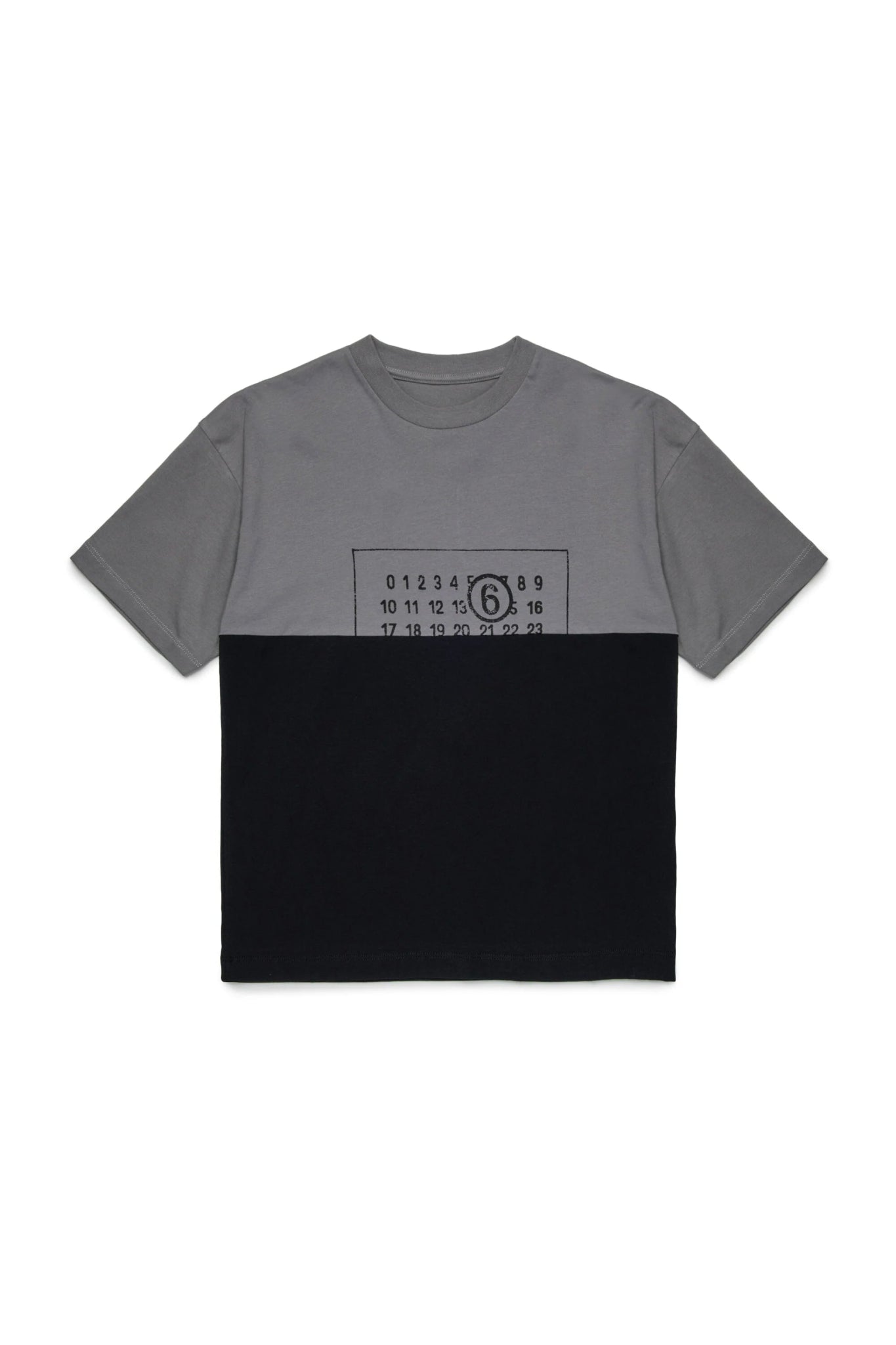 T - SHIRT BICOLORE GRIGIA/NERA MAISON MARGIELA - Angel Luxury