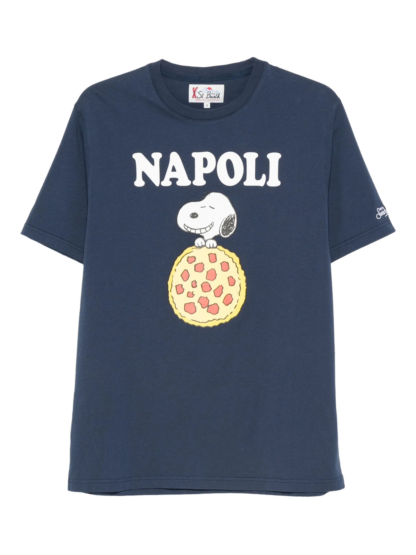 T - SHIRT BLU CON SNOOPY PIZZA NAPOLI MC2 SAINT BARTH - Angel Luxury