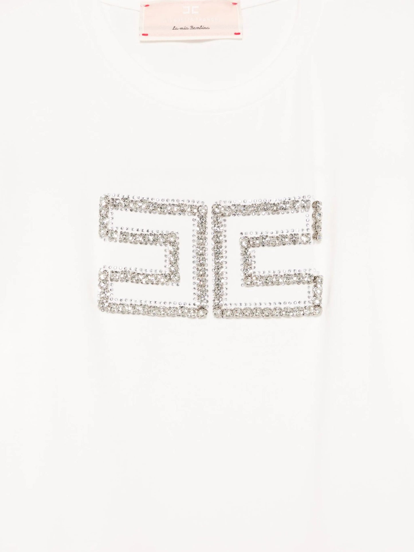T - SHIRT CON LOGO DI CRISTALLI ELISABETTA FRANCHI - Angel Luxury
